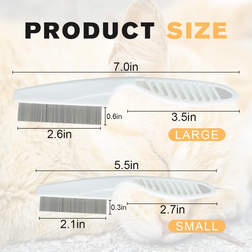 Pet Hair Comb, 2025 New Multifunctional Pet Grooming Brush Pet Hair Comb Tear Stain Removal, Fine-Tooth Stainless Grooming Massage Comb Stainless for Small Dogs Puppies
