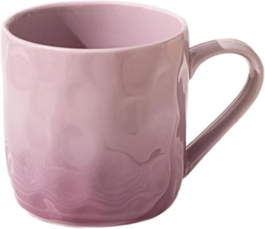 13 Oz Ombre Ceramic Coffee Mug Tea Mug, Home Drinking Cups for Matching Family and Couples (purple,13 Oz)