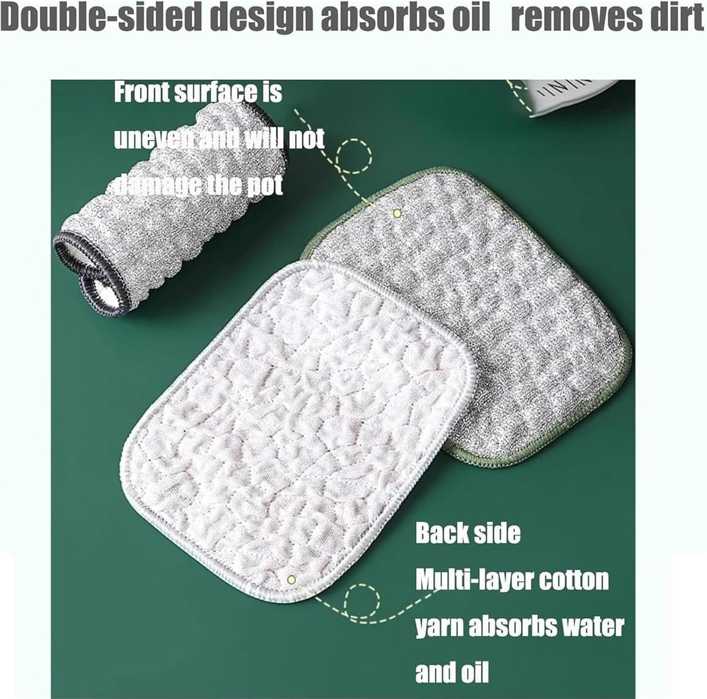 Multipurpose Wire Dishwashing Rags for Wet and Dry, Reusable Wire Miracle Cleaning Cloths, Round Wire Washing Cloth, Non Scratch Wire Dishcloth for Kitchen, Sinks, Pots, Pans (5PCS)