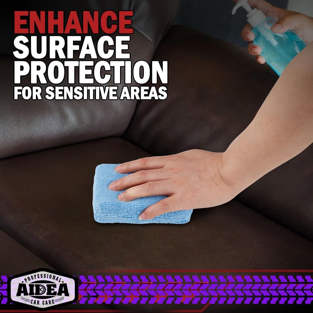 Microfiber Applicator Pad-8Pack, Car Wash Sponge, Premium Microfiber Sponge and Cleaning Pads, Perfect for Effortless Wax, Sealant, and Conditioner Application, Car Deng Supplies, Blue