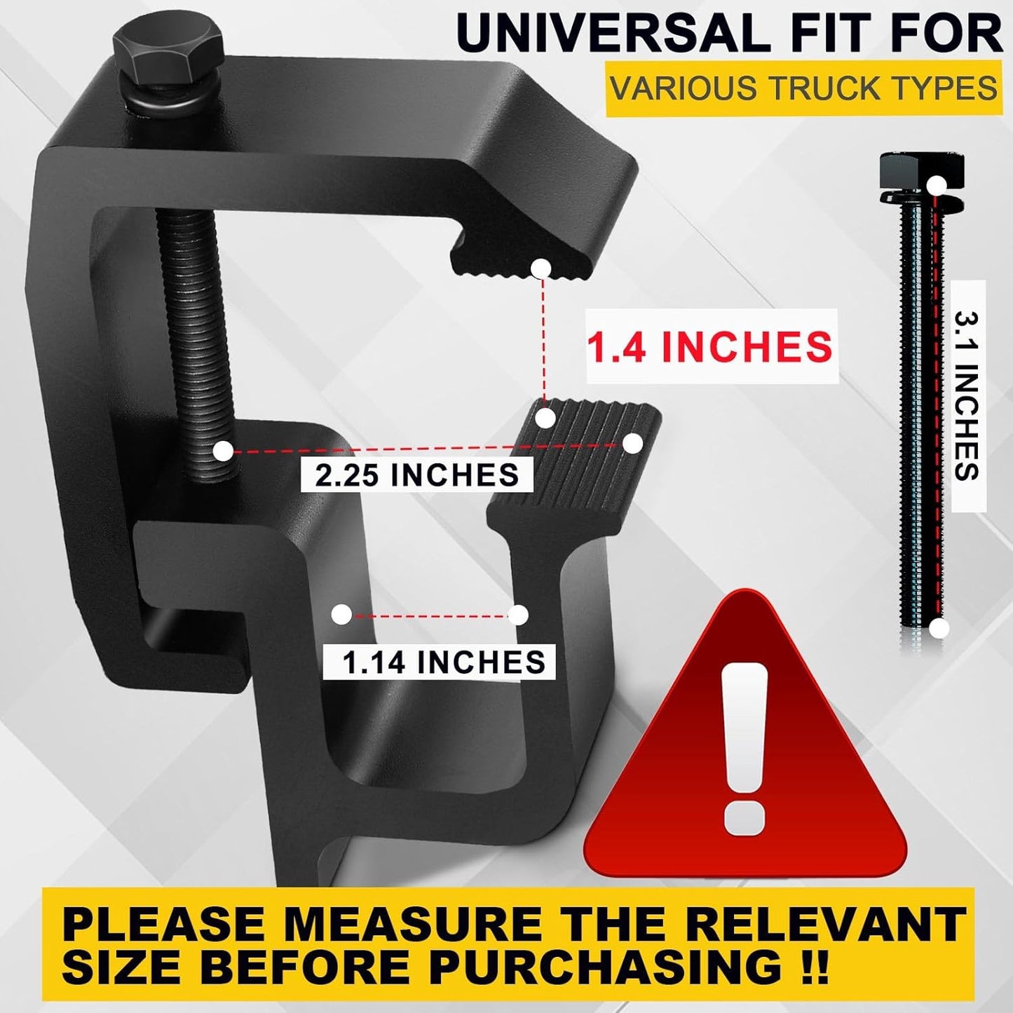 Upgraded ? ??? Camper Shell Clamps - Heavy Duty Truck Topper Clamps - More Secure Truck Cap Clamps for Dodge Dakota Ram 1500 2500 3500, F150 F250, Titan, Tundra