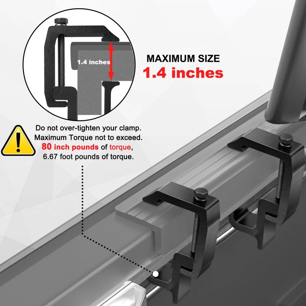 Upgraded ? ??? Camper Shell Clamps - Heavy Duty Truck Topper Clamps - More Secure Truck Cap Clamps for Dodge Dakota Ram 1500 2500 3500, F150 F250, Titan, Tundra