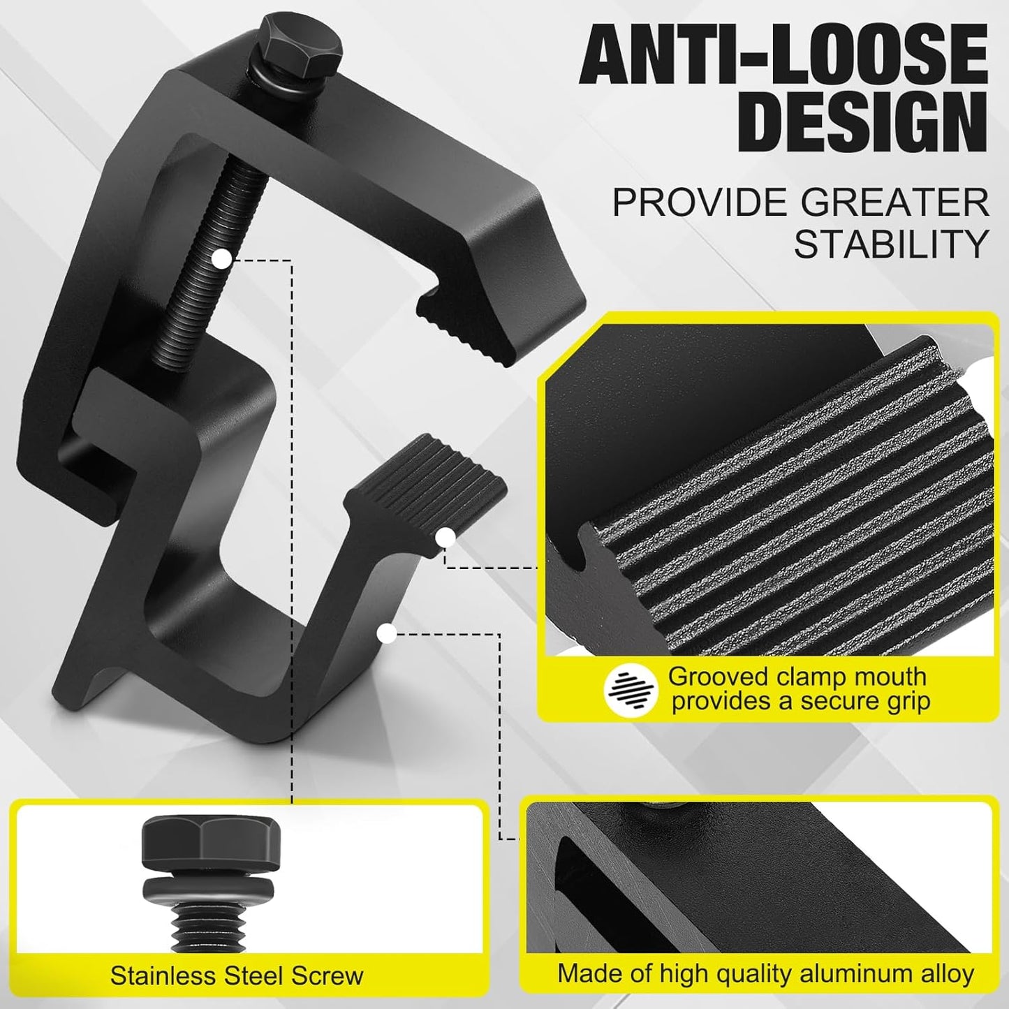 Upgraded ? ??? Camper Shell Clamps - Heavy Duty Truck Topper Clamps - More Secure Truck Cap Clamps for Dodge Dakota Ram 1500 2500 3500, F150 F250, Titan, Tundra