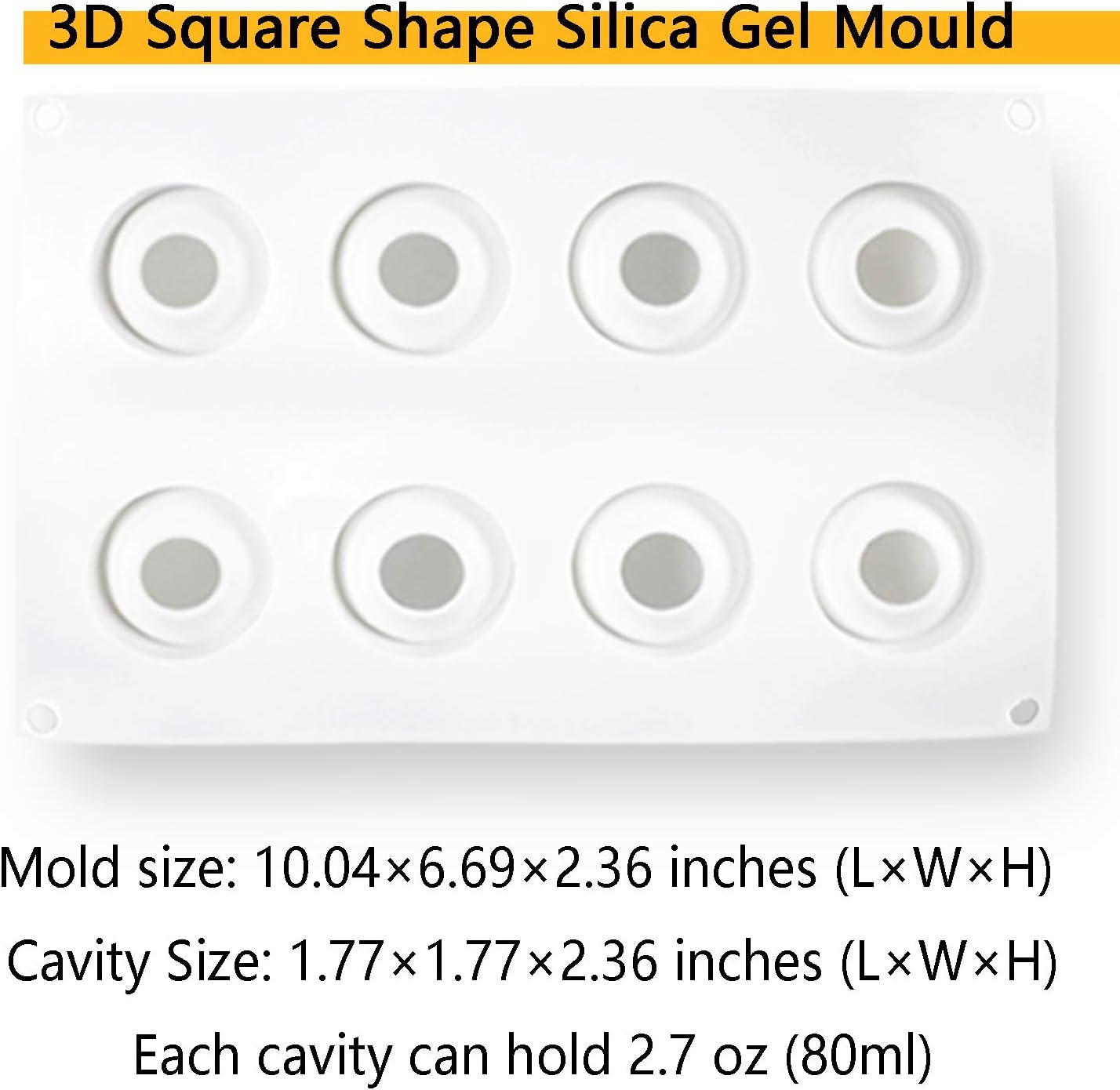 Easter Egg Silicone Mold for Baking Chocolate Easter Eggs, Mousse Cake, Jello, CheeseCake, Ice Cream, Dessert, Cake Decoration Mold (8-Cavity)