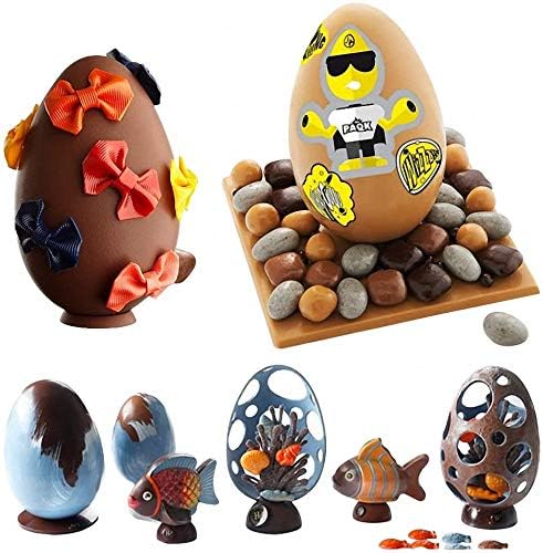 Easter Egg Silicone Mold for Baking Chocolate Easter Eggs, Mousse Cake, Jello, CheeseCake, Ice Cream, Dessert, Cake Decoration Mold (8-Cavity)