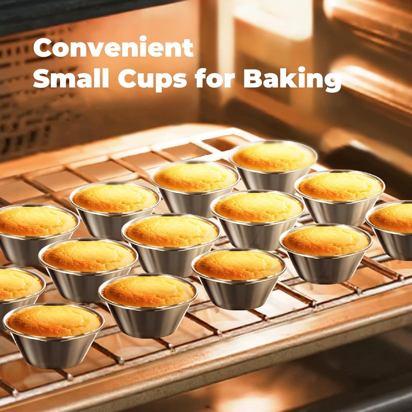 [12 Pack] 1.5 oz Stainless Steel Dipping Sauce Cups, Reusable Metal Ramekins, Commercial Grade Condiment Bowls, Individual Portion Cups, Small Round Au Jus for Home, Restaurant