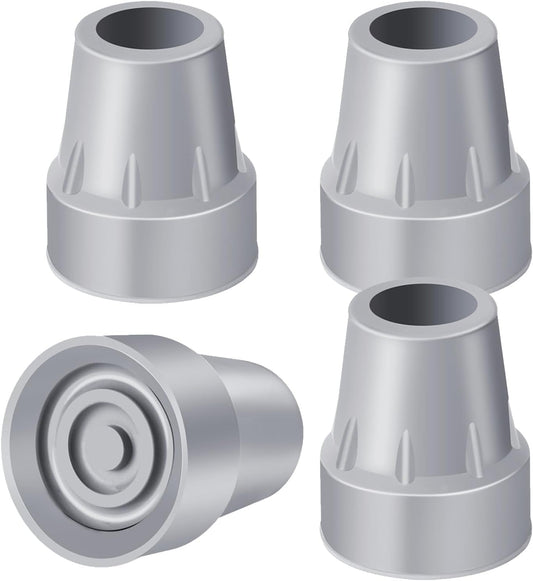 Crutch Tips 7/8 Inch Upgrade Heavy Duty Rubber Crutch Accessories Replacement Rubber Cane Tips, 4-Pack