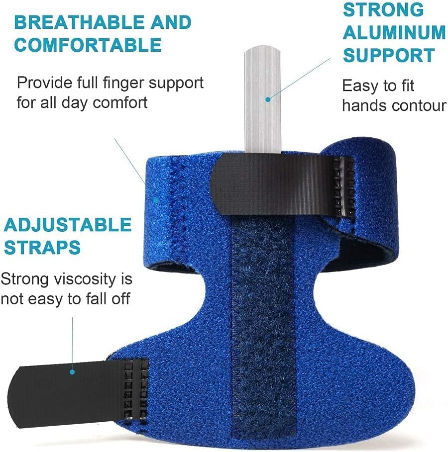 Finger Brace, Trigger Finger Splint for Index Middle Ring Pinky Finger Arthritis Pain, Tendon Injury, Broken Mallet Finger Stabilizer Supports for Dislocated Knuckle Immobilizer Wrap for