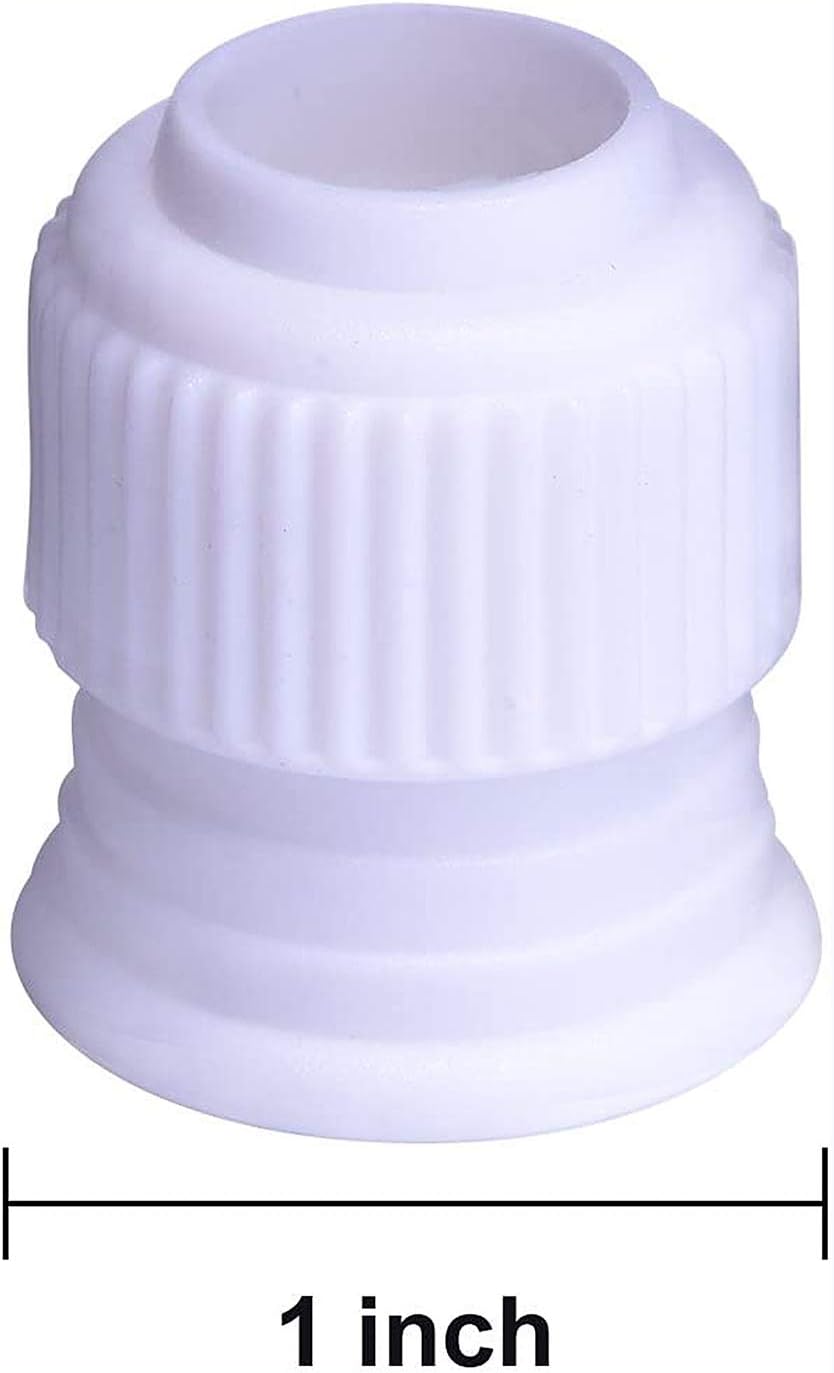 30 Pieces Coupler Piping Bag Plastic Standard Couplers Cake Decorating Pipe Tip for Frosting Icing Nozzles (1.2 x 1 Inch)