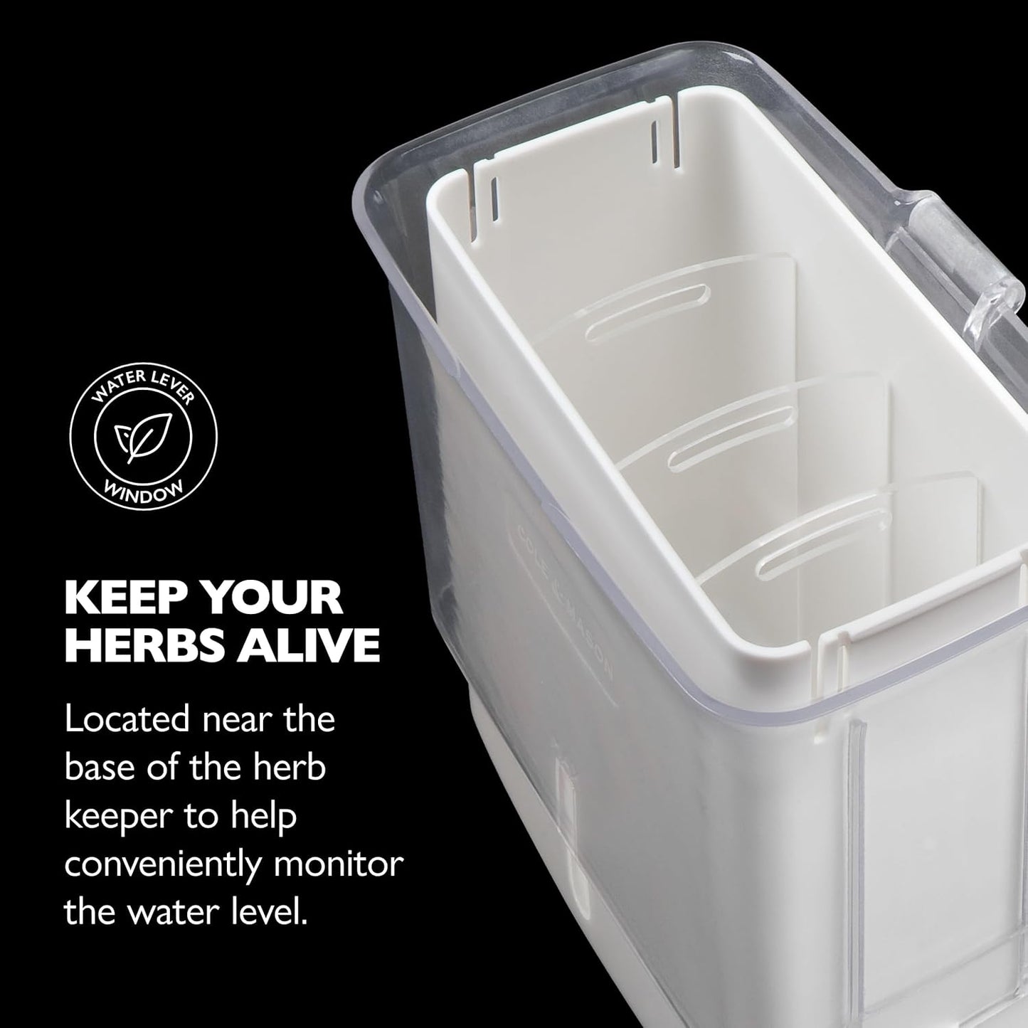 Fresh Herb Keeper - Acrylic Storage Container for Refrigerator - Storage for Herbs & Vegetables for Fridge - Fresh Herb Keeper