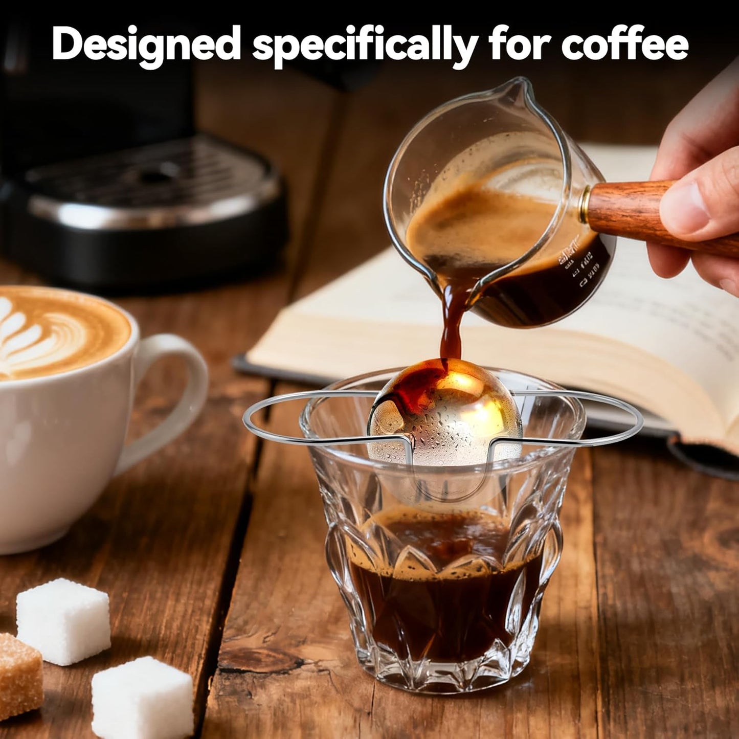 2 Pack Espresso Frozen Ball for Espresso Coffee, Stainless Steel Espresso Chilling Ball Espresso Cooler Espresso Machine Accessories