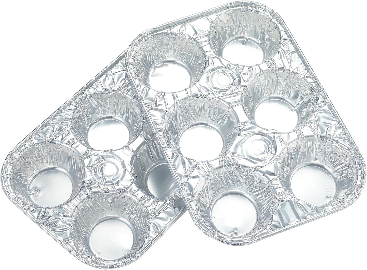 (10pack Muffin Pan 6-Cup Cupcake Aluminum Pans Favorite Muffin Tin Size for Baking Cupcakes Muffins and Mini Pies - Standard Size