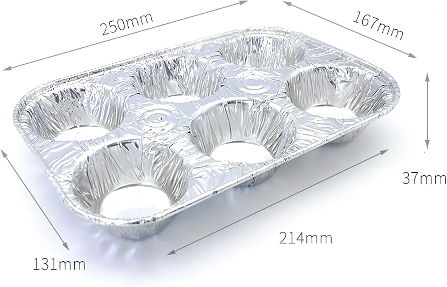 (10pack Muffin Pan 6-Cup Cupcake Aluminum Pans Favorite Muffin Tin Size for Baking Cupcakes Muffins and Mini Pies - Standard Size