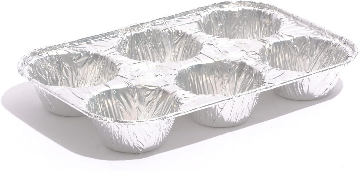 (10pack Muffin Pan 6-Cup Cupcake Aluminum Pans Favorite Muffin Tin Size for Baking Cupcakes Muffins and Mini Pies - Standard Size