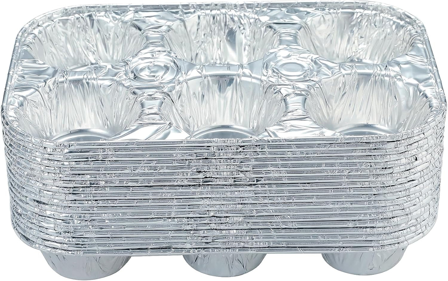 (10pack Muffin Pan 6-Cup Cupcake Aluminum Pans Favorite Muffin Tin Size for Baking Cupcakes Muffins and Mini Pies - Standard Size