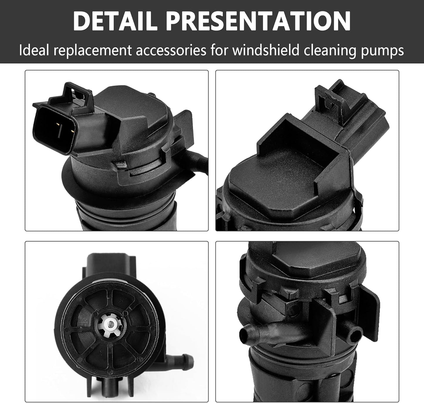 Windshield Washer Pump Replacement OEM#85330-60190,85330-AE010 with Grommet,Windshield Wiper Pump Compatible with Toyota Lexus Mazda Honda,Standard Windshield Washer Fluid Pump(for Toyota)