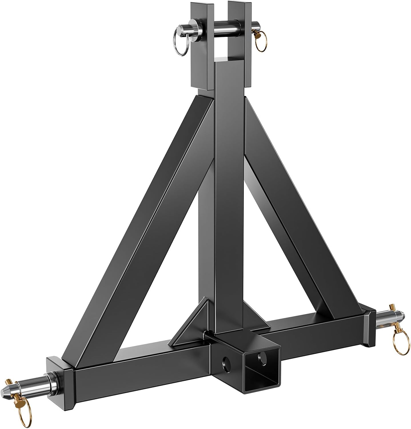 Tow Hitch 2 Inch, 3 Point Trailer Hitch with 2" Receiver, 3 Pt Tractor, Compatible with Category 1, John Deere, Kubota, Kioti, Yanmar, Cat, Tractor, Heavy Duty Quick Hitch Drawbar Adapter, Black