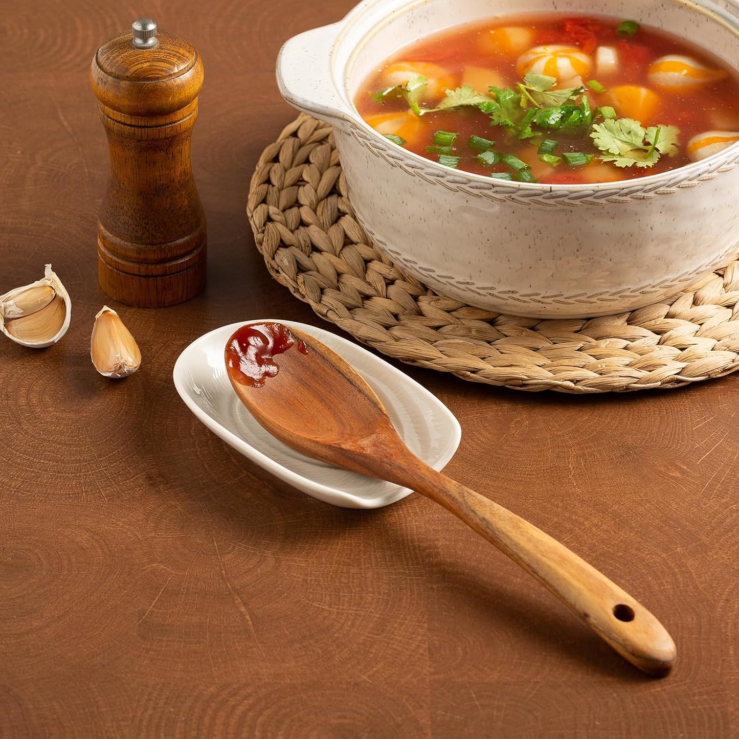 Ceramic Spoon Rest for Kitchen Counter 5.1 Inch Porcelain Spoon Holder Farmhouse Cooking and Coffee Spoon Rest for Stove Top (white)