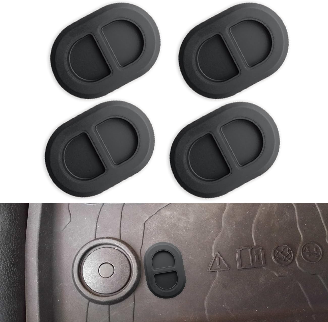 Floor Pan Drain Plug for Jeep Wrangler JK JL 2014-2025 and Gladiator JT 2020-2025,Floor Pan Body Plug for Jeep,4Pcs