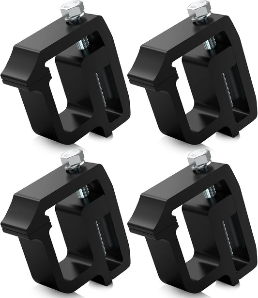 Heavy Duty Camper Shell Clamps - Truck Topper Ladder Rack Clamps for Dodge Dakota Ram 1500 2500 3500, F150 F250, Titan, Tundra (4 Pack)