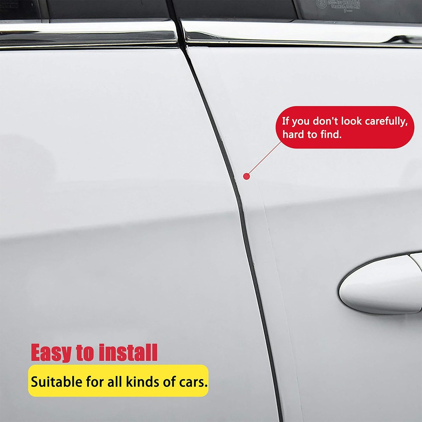 Anti-Scratch Anti-Collision Adhesive Strip Car Door Edge Guard Protector Strip Car Door Scuff Plate Protectors Transparent Invisible Tape for Rear Bumper/Door(33Ft x 2In)