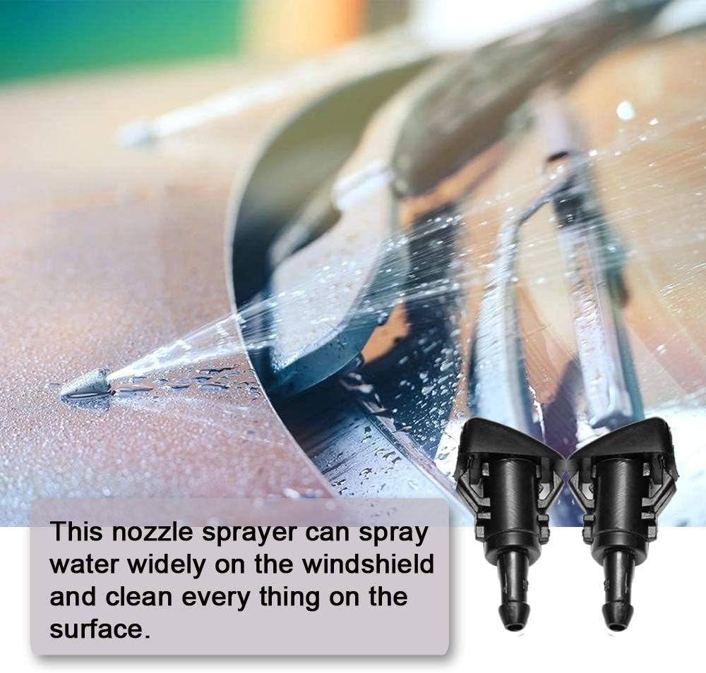 Front Windshield Washer Nozzles Wiper Spray Kit- For: Dodge, Ram, Jeep - Replaces OEM #: 4805742AB, 5116079AA