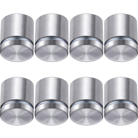 8 Pcs Sign Standoff Screws Advertising Screws Stainless Steel Wall Standoff Mounts Glass Acrylic Nail (1 x 1 Inch)