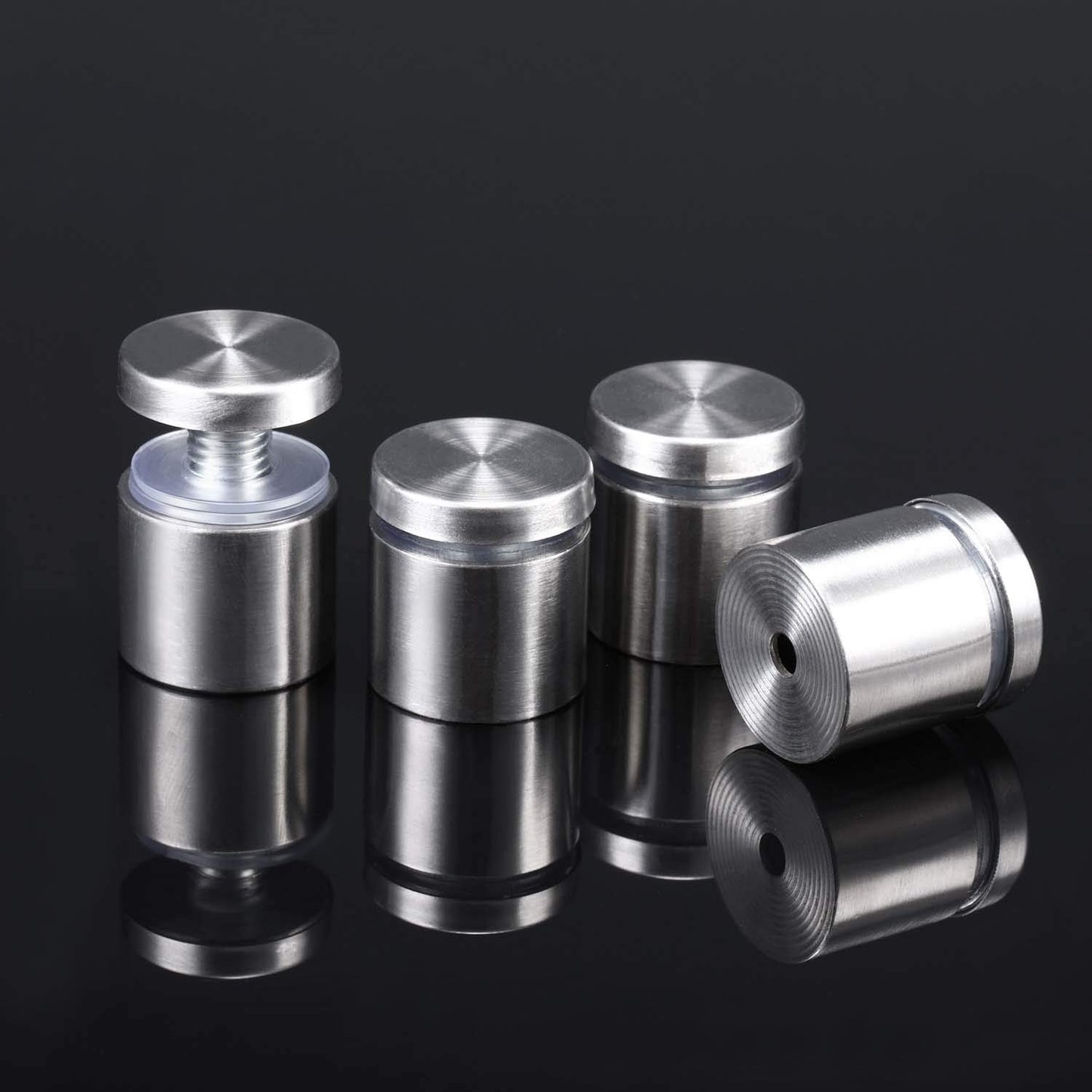 8 Pcs Sign Standoff Screws Advertising Screws Stainless Steel Wall Standoff Mounts Glass Acrylic Nail (1 x 1 Inch)