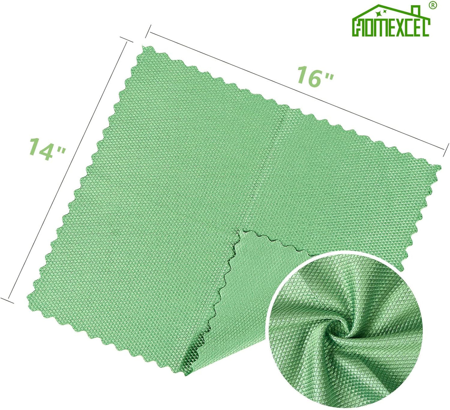 Microfiber Glass Cleaning Cloths-6PK, 16"x14" Lint Free Window Cleaning Cloth, Glasses, Mirrors, Screens, Stainless Steel, Premium Magic Cleaning Cloth for Glass and Window Cleaner