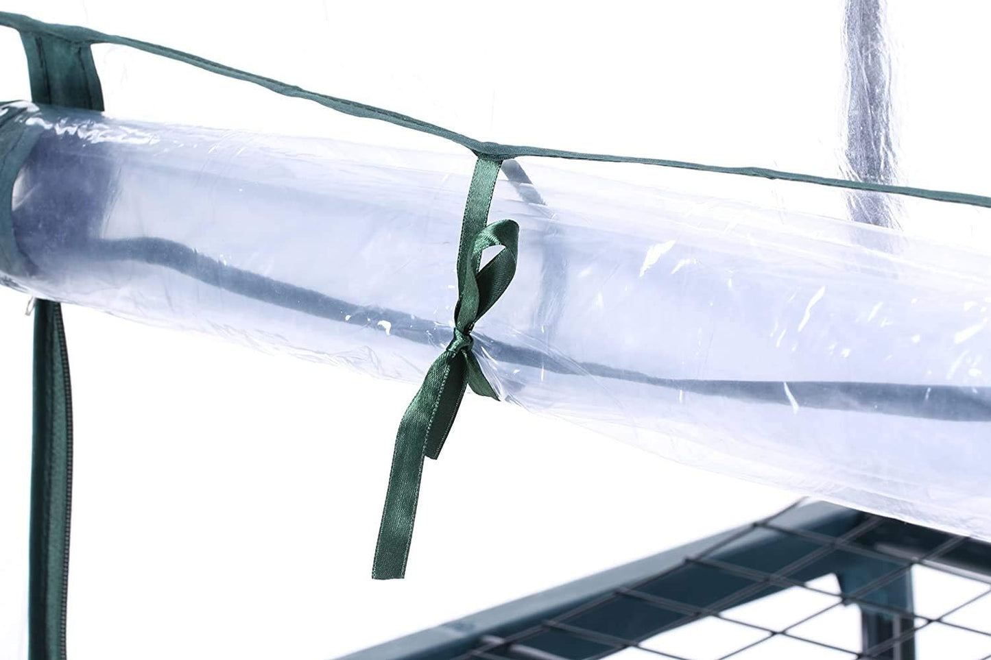 4-Tier Greenhouse Replacement Cover Clear PVC Greenhouse Cover with Roll-Up Zipper Door - 27" L x 19" W x 63" H