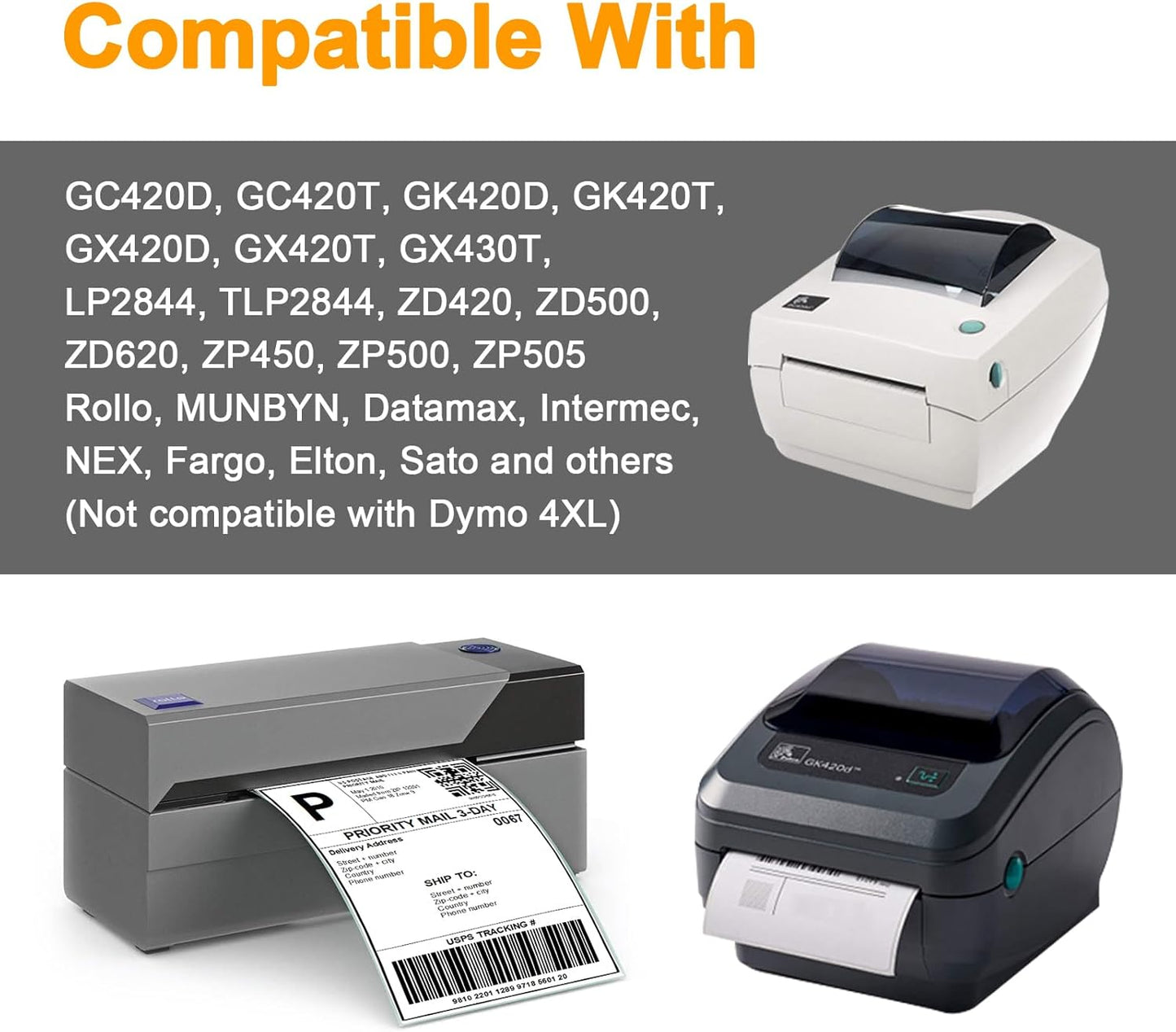 【15600 Labels/12 Rolls】 3-Proof 1" Core  2" x 1" Direct Thermal Label (51mm x 25mm) Multipurpose Shipping Address Barcodes Labels Compatible for Zebra & Rollo Desktop Label Printer