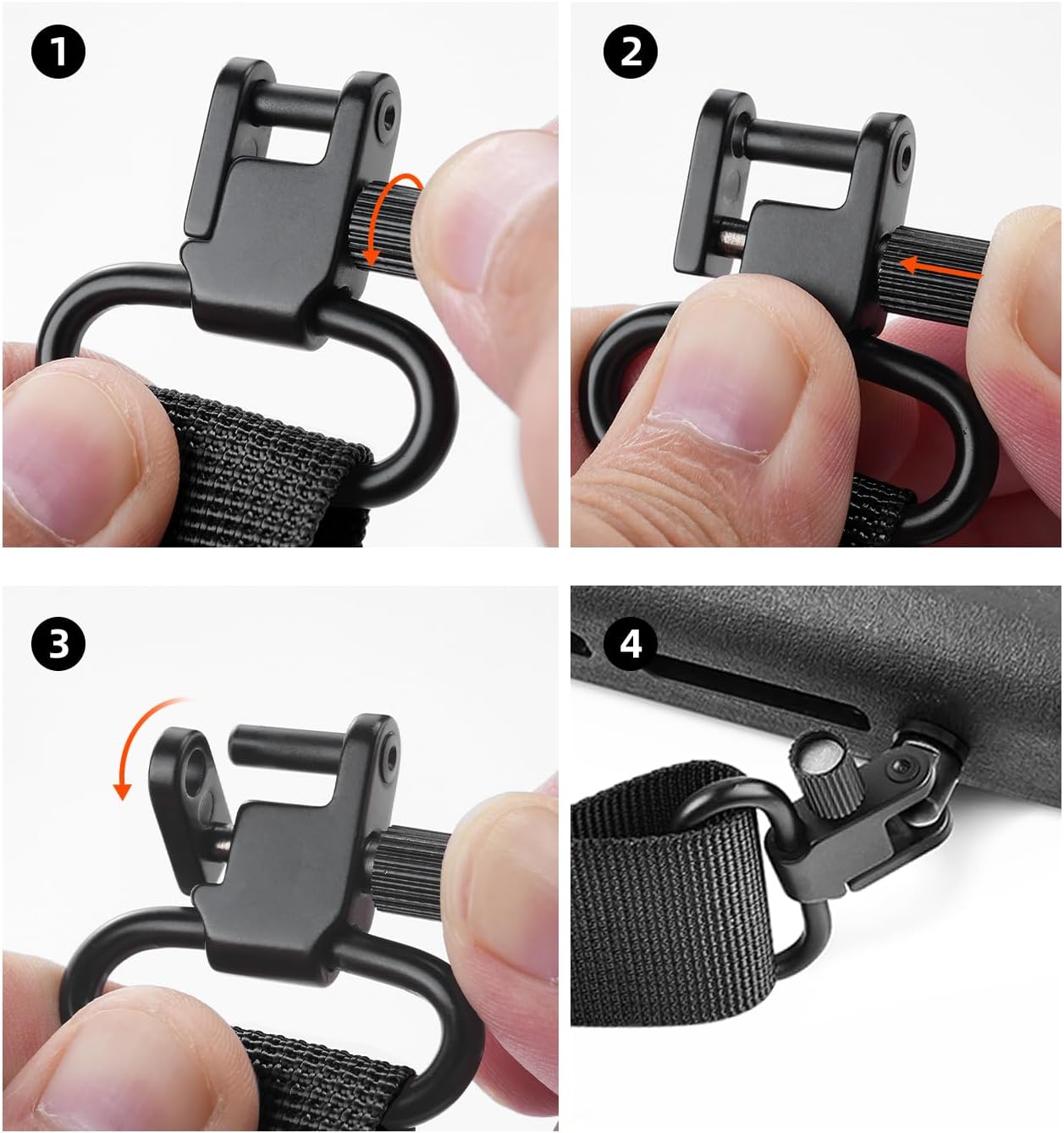 Two Point Sling with Swivels, Comfortable Neoprene Padded, Length Adjustable Shoulder Strap for Outdoors