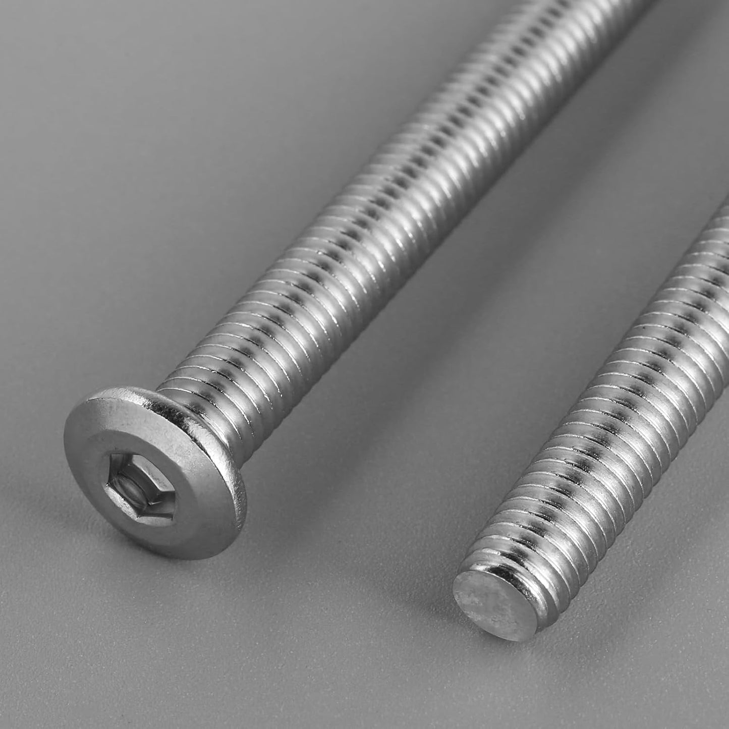 M6-1.0 x 45mm Flat Head Hex Socket Cap Screws Bolts 10Pcs, M6 Bolt 304 Stainless Steel 18-8 Furniture Bolts Full Thread, with Hex Spanner