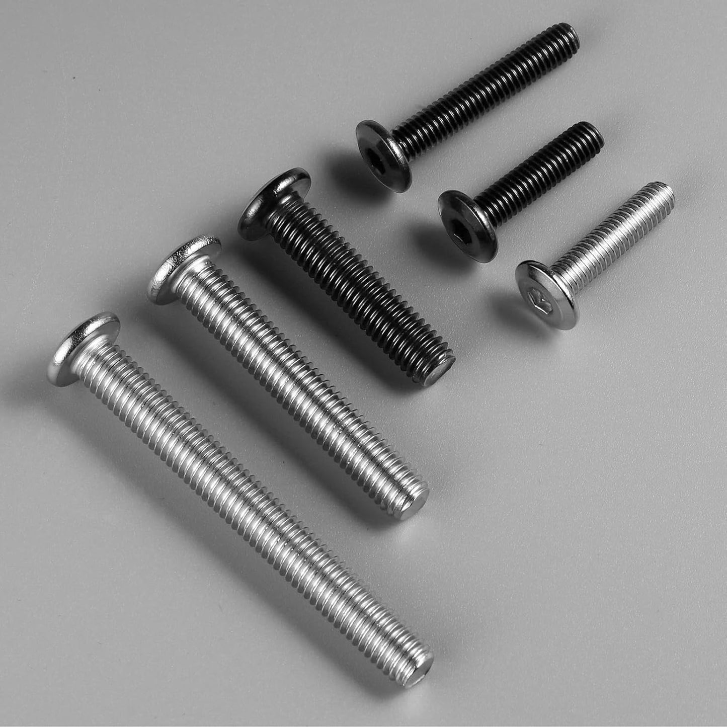 M6-1.0 x 45mm Flat Head Hex Socket Cap Screws Bolts 10Pcs, M6 Bolt 304 Stainless Steel 18-8 Furniture Bolts Full Thread, with Hex Spanner
