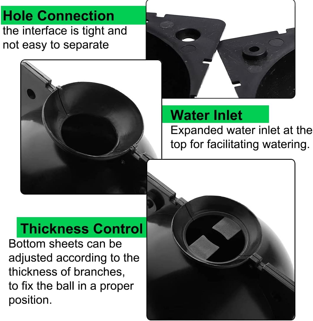 10 PCS Air Layering Propagation Kit with Zip Ties, Reusable Half Transparent Grafting Ball, Air Layering Pods Clear, Plant Rooting Grafting Box for Fast Propagation Plants (Medium)