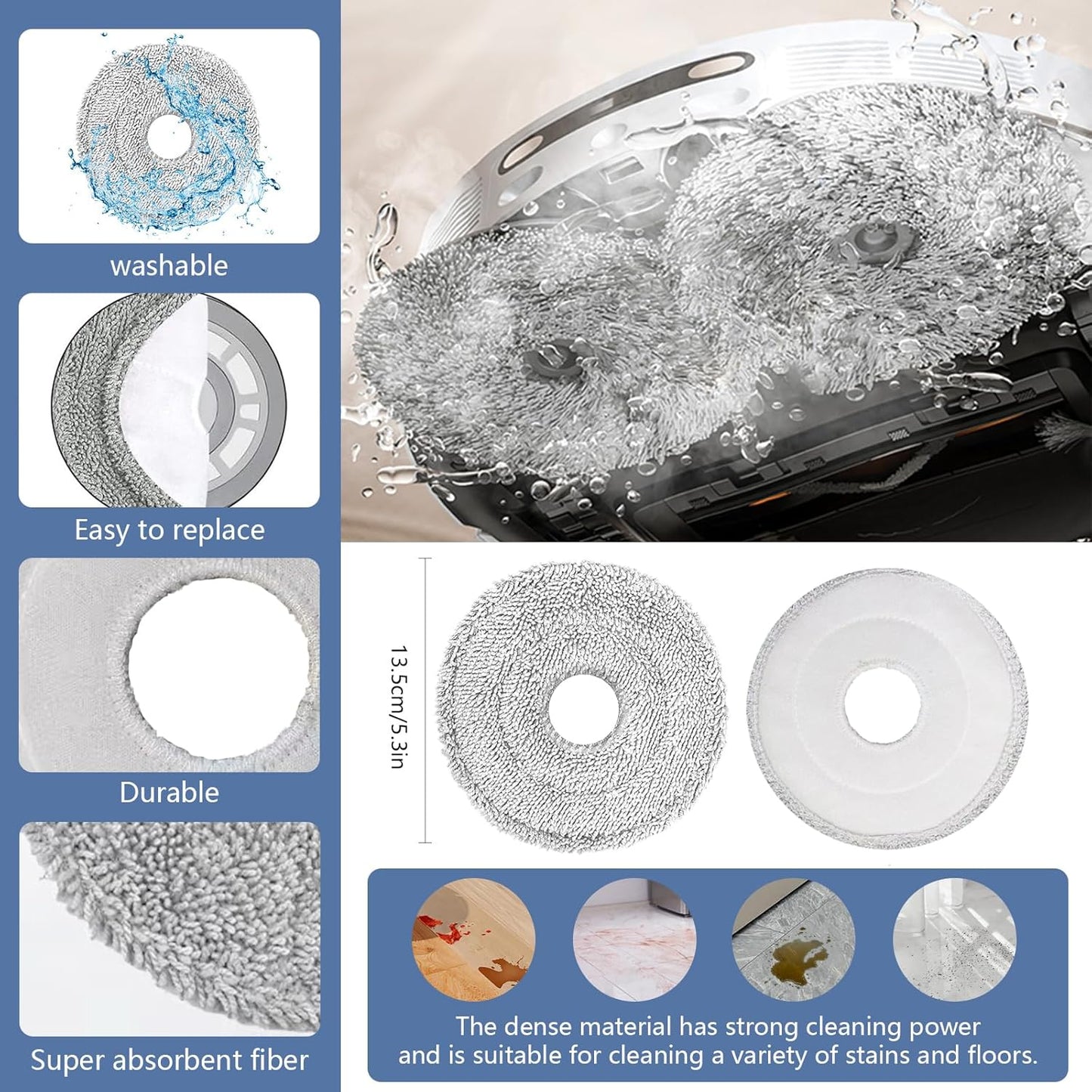 Accessories Replacement Part for Dreame X40 ultra/ L40 ultra /X40 master/Mova P50 Pro Ultra/Mova P10 Pro Ultra Robot Vacuum Cleaner, 2 Main Brush, 4 Carbon HEPA Filters,6 Side Brushes- 29 pcs