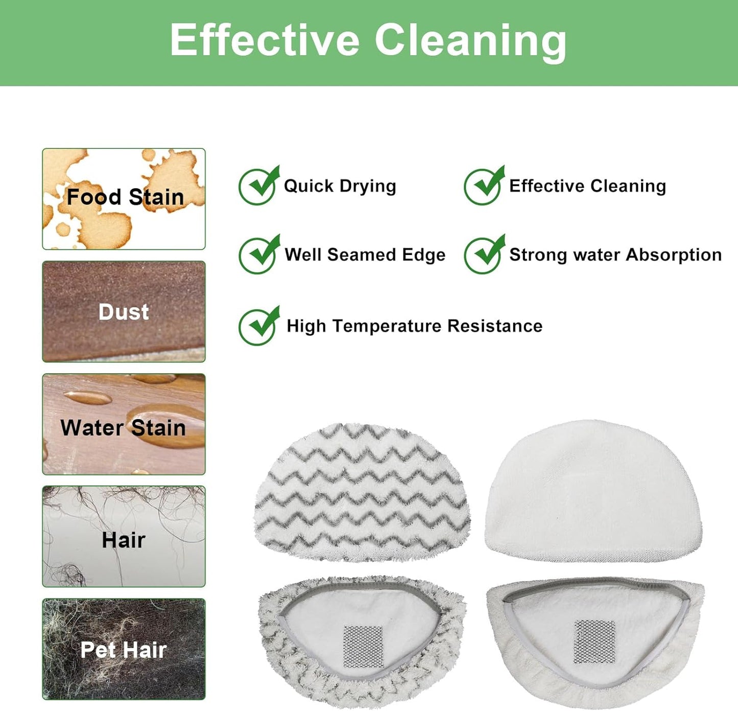 10 Pack 1940 1806 2685A Steam Mop Pads For Bissell Powerfresh Steam Mop Deluxe Pet Lift-Off Plus Slim Scrubbing Steam Mop Replacement Pad 1940A 2814 1544A 2075A Power Fresh Steamer Pad Refill Washable