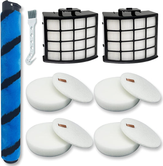 AZ2002 Filter Replacement Accessories for Shark AZ2002 AZ2000 AZ2000W Vertex DuoClean PowerFin Upright Vacuum, 2 Post-Motor Filters, 4 Foam & Felt Filters, 1 Soft Brushroll