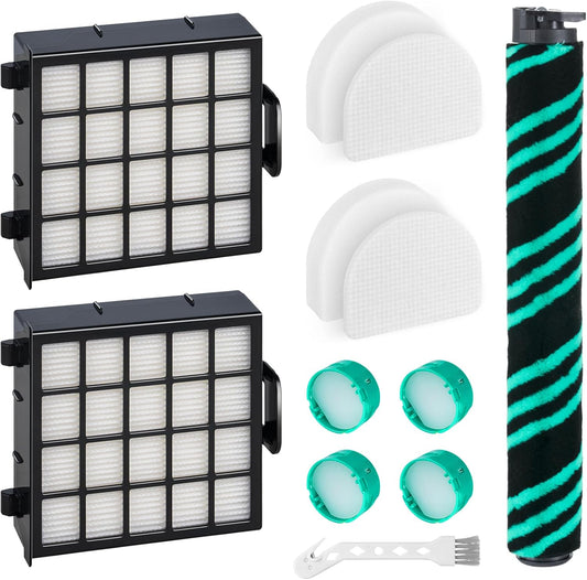 AZ4002 Replacement Accessories for Shark AZ4000 AZ4000C AZ4002 AZ4002W POWERDETECT Upright Vacuum Cleaner, 1 Brushroll, 2 Filters, 4 Foam & Felt Filters, 4 Odor Neutralizer Cartridges, 12 Pack