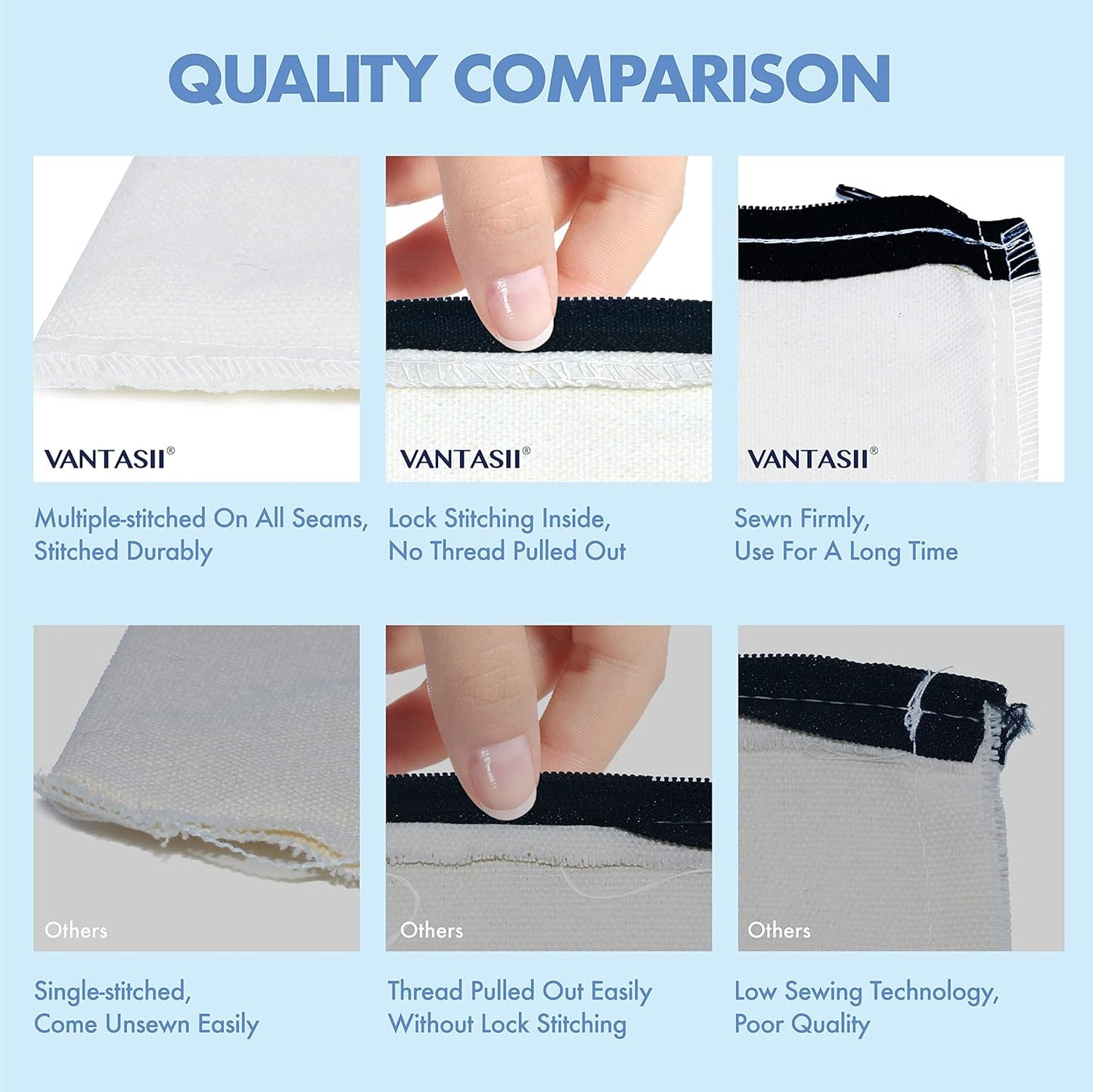 15 Pack Blank Cotton Canvas DIY Craft Zipper Bags Pouches Pencil Case for Makeup Cosmetic Toiletry Stationary Storage