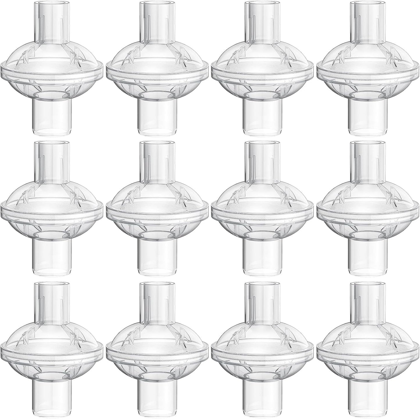 12-pack CPAP Inline Filter, Universal Inline CPAP Filter Compatible with BiPAP Machines ResMed,Dreamstation Standard, Any CACP Machine Size 22mm and 25mm Tube