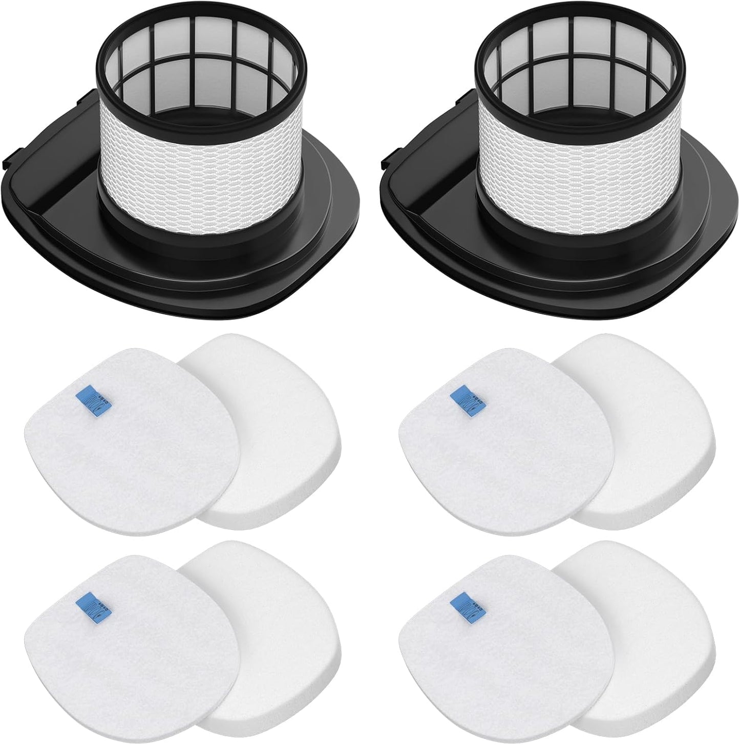 IX141 Filters Fit for Shark IX141 IX140 IZ140 IX142 IZ140C IZ142 UZ145 IZ141C IX141H WZ140 WZ250 Stick Vacuum, Replace Part 616FJ140 & 617FJ140, 2 Pack Filter 4 Pack Foam & Felt Filter Kit