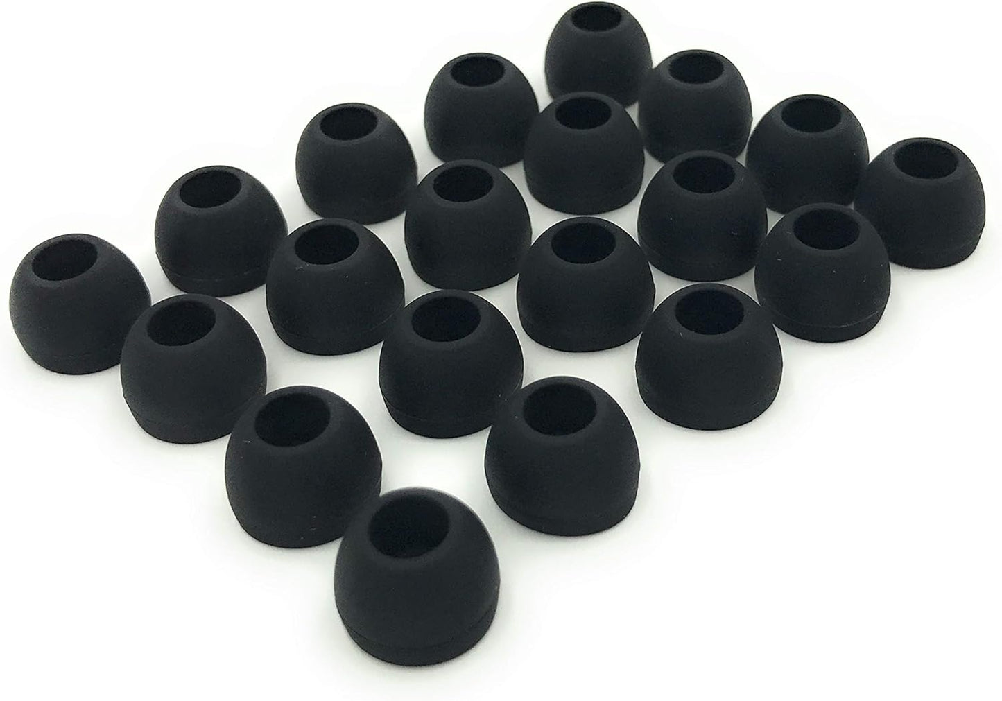 10 Pairs Medium Earbud Tips Silicone Replacement Ear Bud Tips – Black