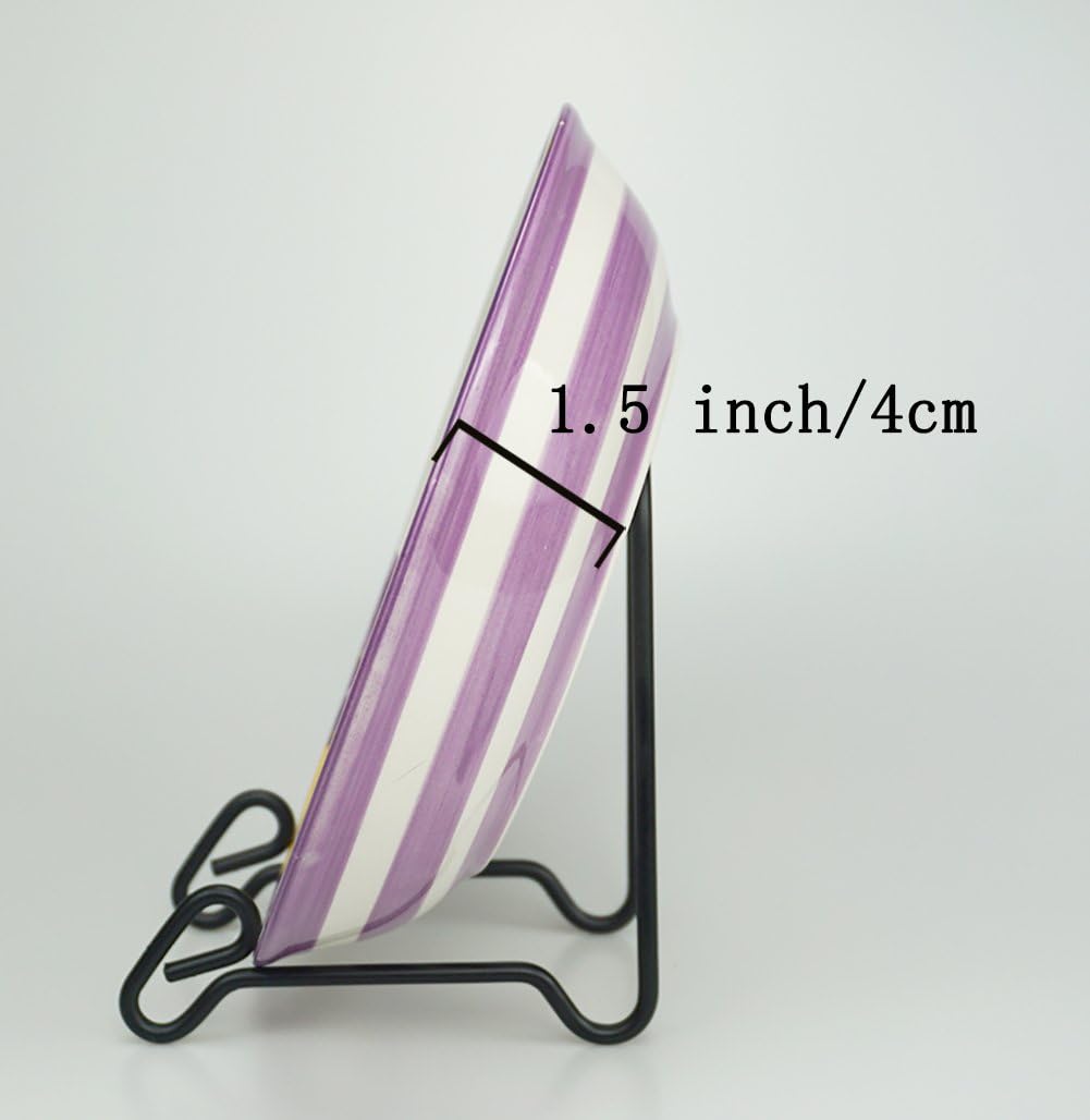 2 Pack Display Stand Easel Iron Bowl Stands for Display Medium Deep Bowls, Platters and Deep Dishes