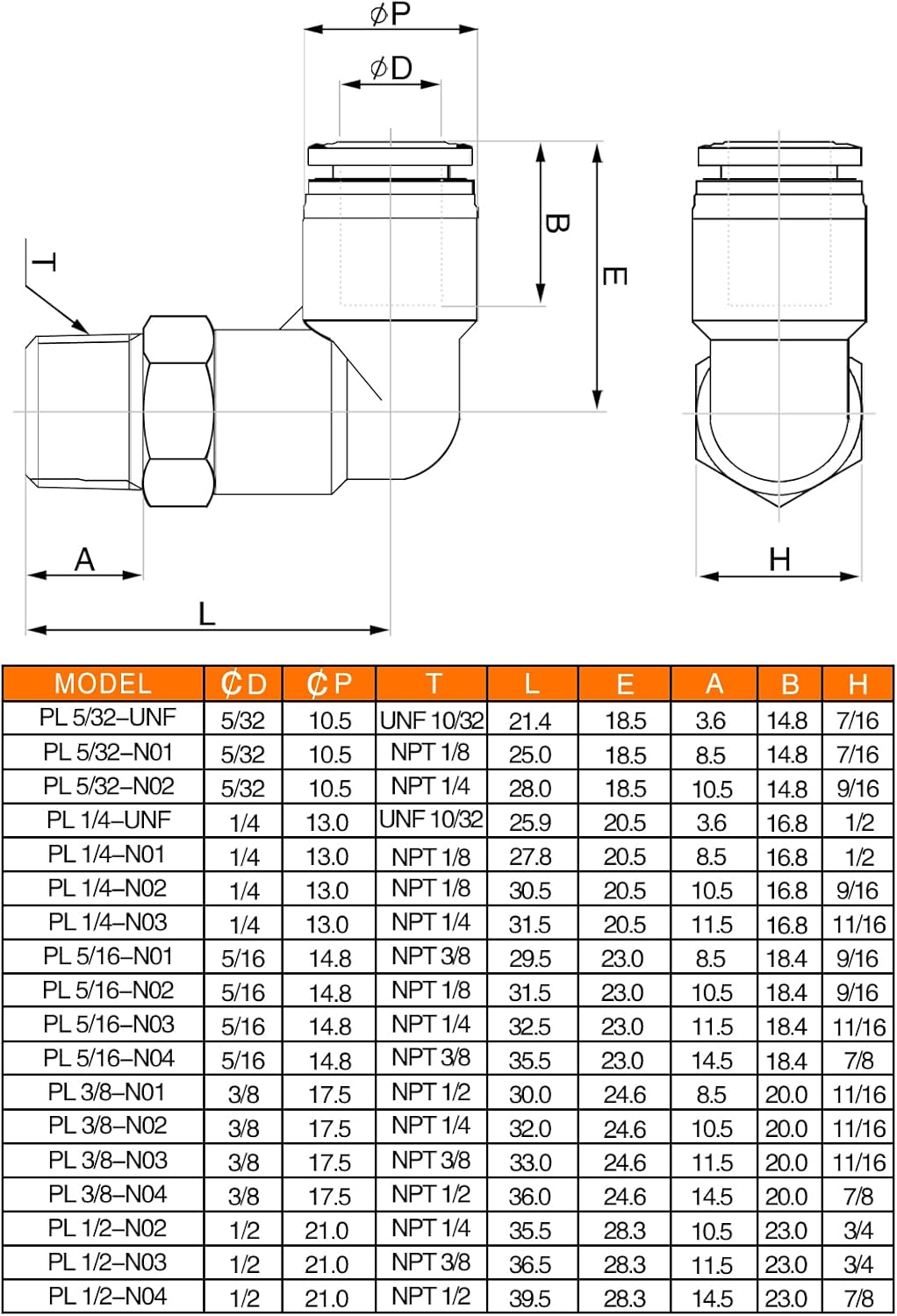 1/2 Npt Push to Connect Air Fitting  1/4 inch OD Tubing Elbow Air Line Quick Connect Fittings Male Threaded 90 Degree Push in Lock Fit Pneumatic Fittings Tube Connector 2Pack