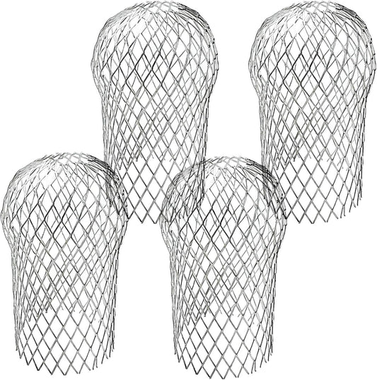 4 Pack Gutter Downsport Guards,Expandable Aluminium Gutter Downspout Protectors,Leaf Filter Strainer for Preventing Blockage Debris and Rodents from Clogging
