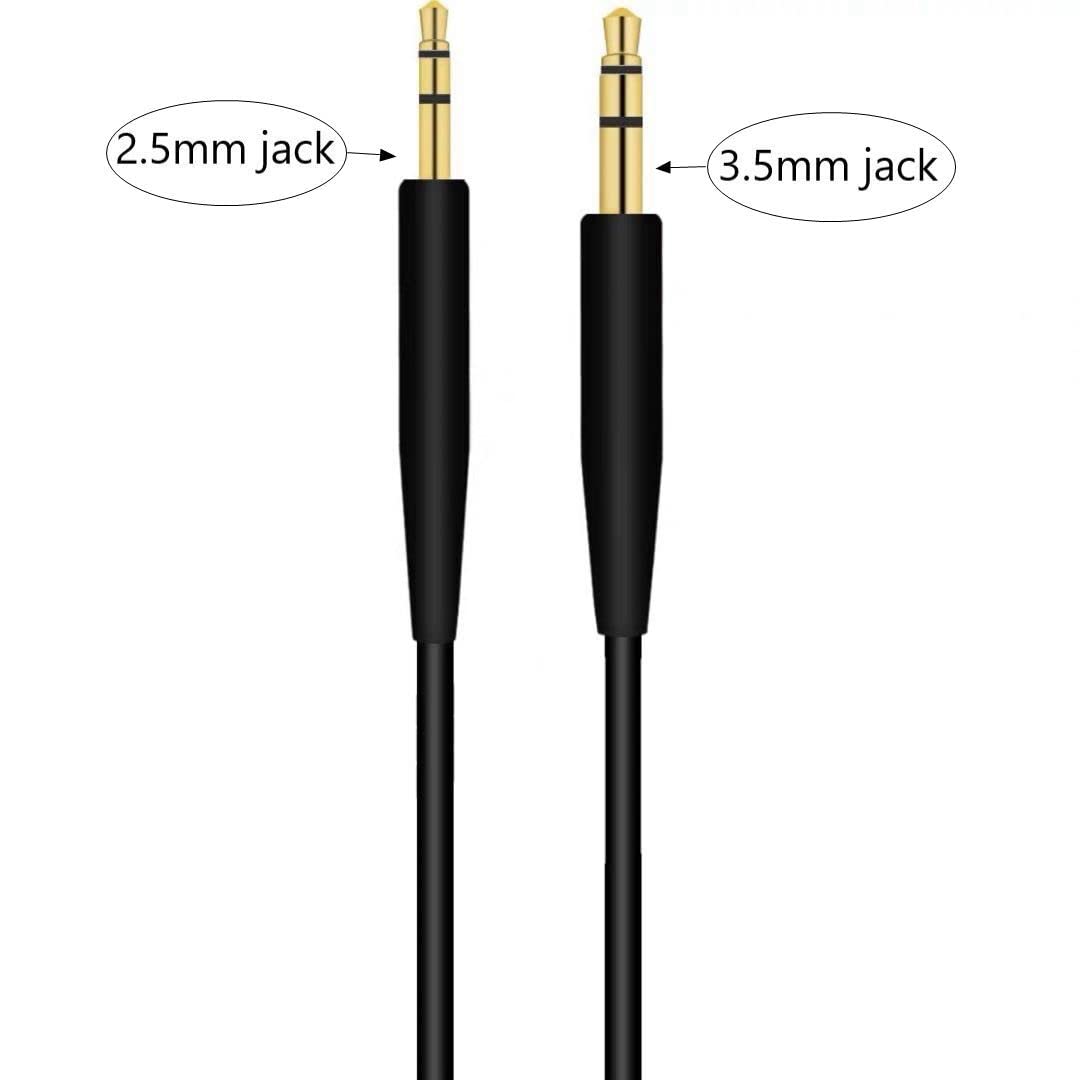 Replacement Audio Cable Cord,Aux Wire 3.5mm to 2.5mm Compatible with Bose QuietComfort QC25 QC35 QC35II QC45 NC700 Soundlink Soundtrue Headphones (No mic)