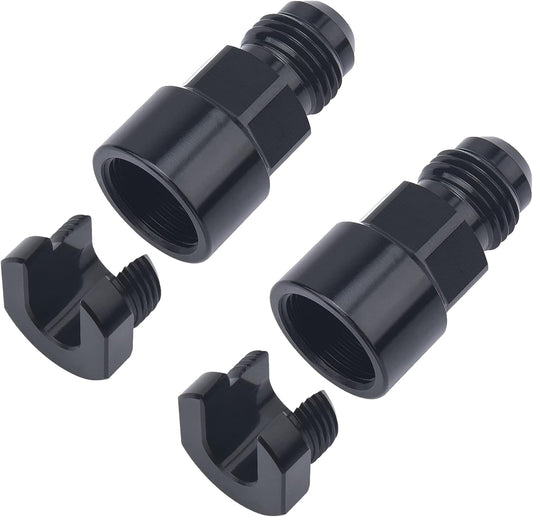 6AN Male to 3/8" & 5/16" Quick-Disconnect Female EFI Fuel Rail Fitting Aluminum