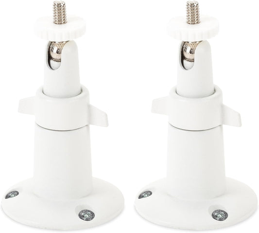 Adjustable Metal Wall Mount for Arlo Essential 3rd Gen/2nd/1st/Go 2/Arlo Pro (6th Gen)/Pro 5S 2K/Pro/4/3/Ultra (3rd Gen)/Ultra 2/Ultra & Ring Stick Up Cam (Battery/Plug-In) (2-Pack, White)