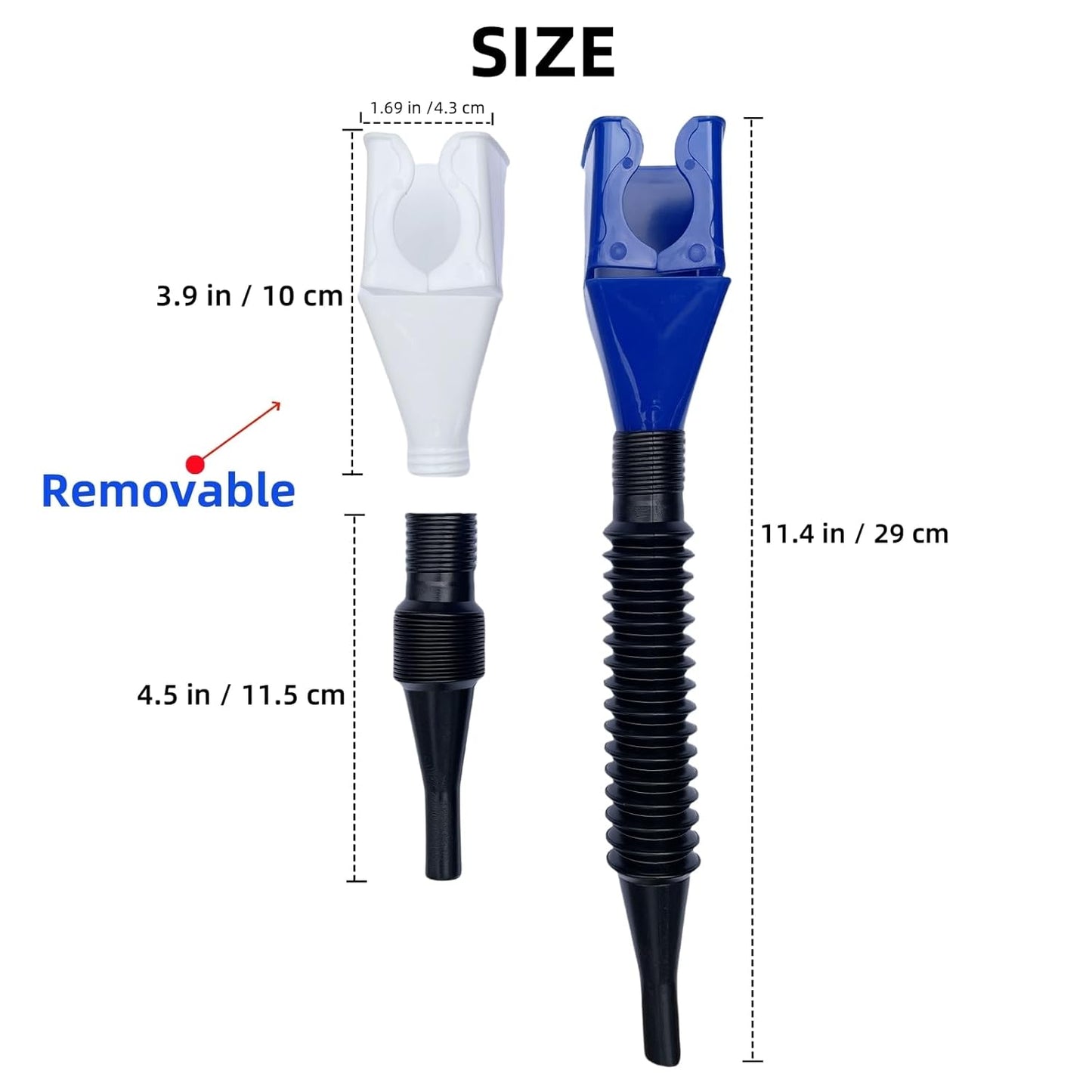 Funnels for Automotive Use,2pcs Retractable Auto Fuel Funnel for Oil Change,Filling Water,Gasoline,Coolant in Cars